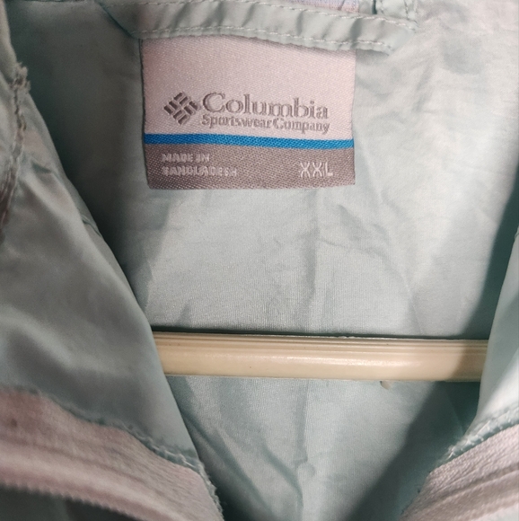 Columbia Light Blue Center Ridge Windbreaker Jacket Size XXL - Picture 3 of 3